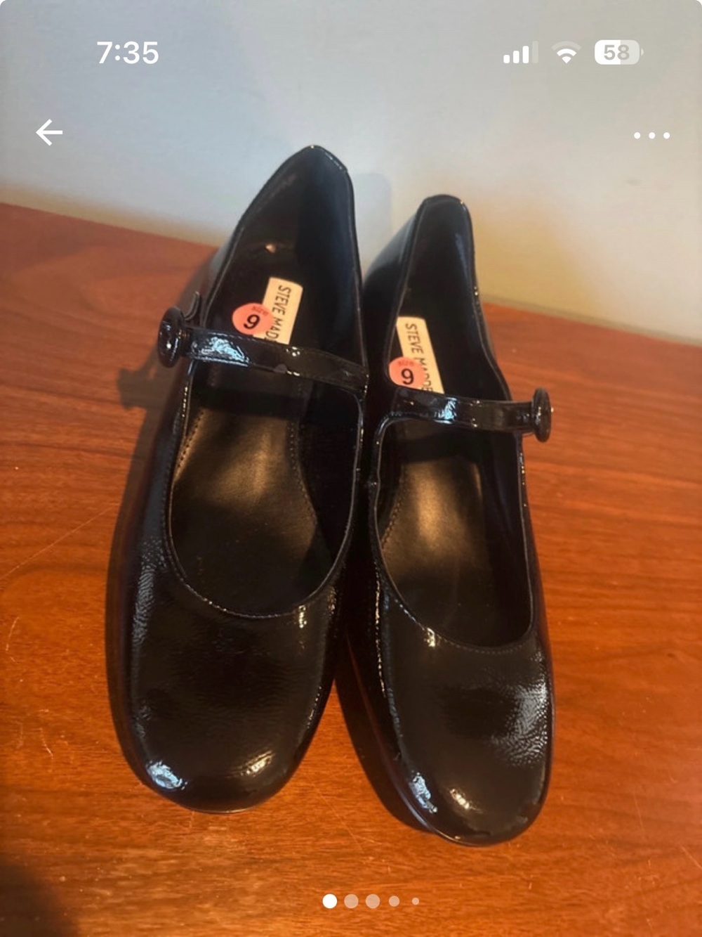 Steve Madden Black Patent Mary-Jane Heels